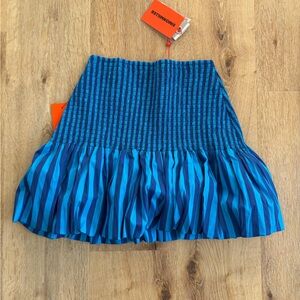 Simon Miller Vibrant Blue Striped Mini Skirt